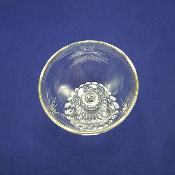 Anchor Hocking Berwick Sherbet Glass With Etched Stars - Picture 3 of 5